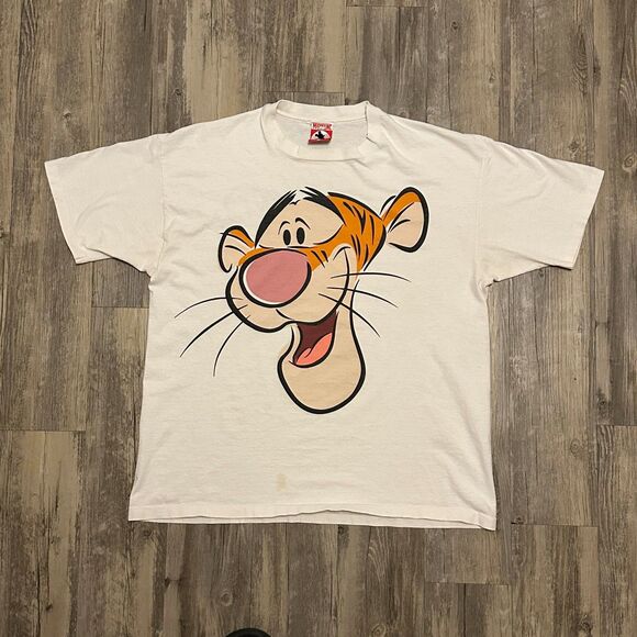 Vintage 90s Disney Big Face Tigger Disneyland T-Shirt Size XXL - Picture 1 of 7